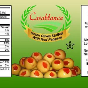 Green Olives + Red Peppers