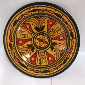 MOROCCAN DECORATED PLATE 35CM