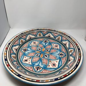 MOROCCAN DEEP DECORATED PLATE 40CM