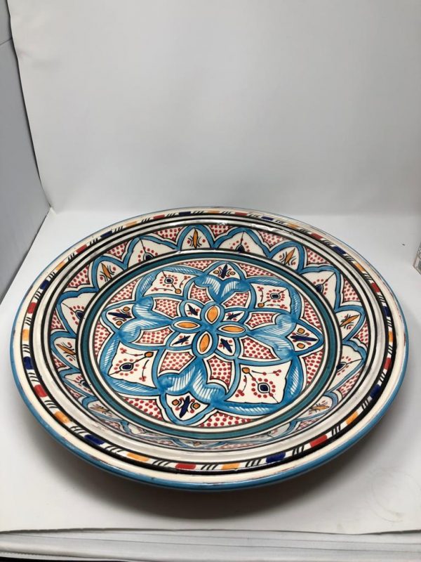 MOROCCAN DEEP DECORATED PLATE 40CM
