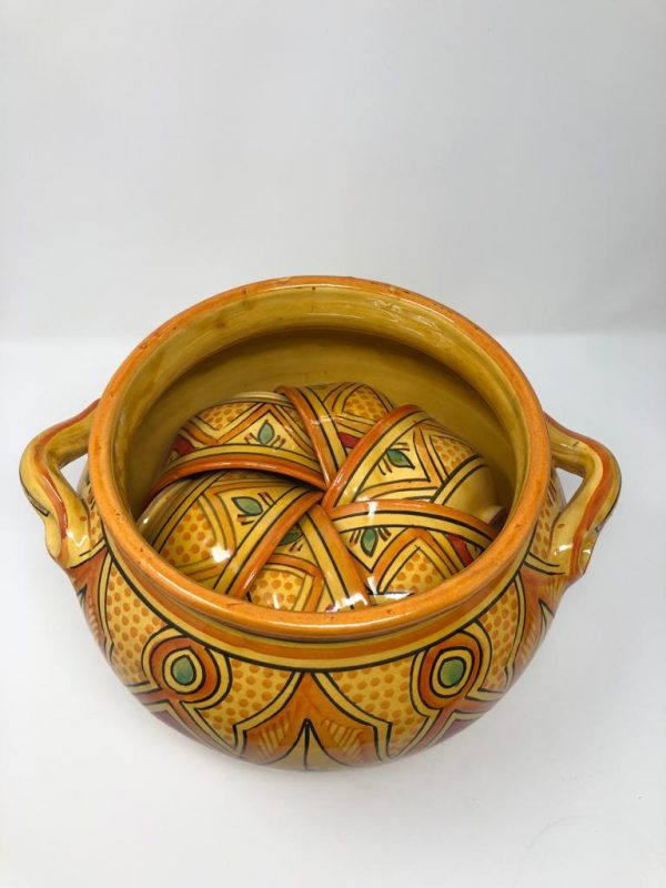 MOROCCAN DECORATED TUREEN LARGE