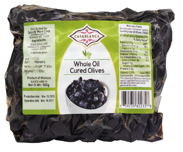 Whole Oil Cured Olives