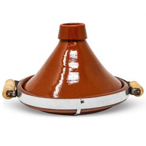TAGINE PLAIN GLAZED w/Handle 35