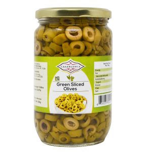 GREEN SLICED OLIVES (GLASS)